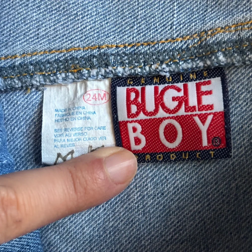 Vintage 90s Denim Overalls Bugle Boy Toddler 24M
